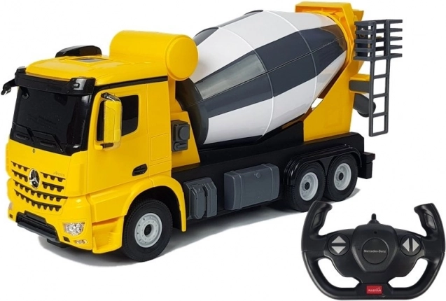 Diaľkovo ovládaný miešač Mercedes-Benz Arocs Rastar 1:14 žltý