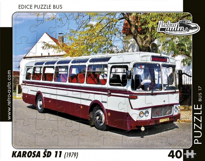 Retro puzzle autobus Karosa ŠD 11 z roku 1979 - 40 dielikov