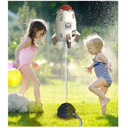 Záhradný postrekovač pre deti v tvare rakety