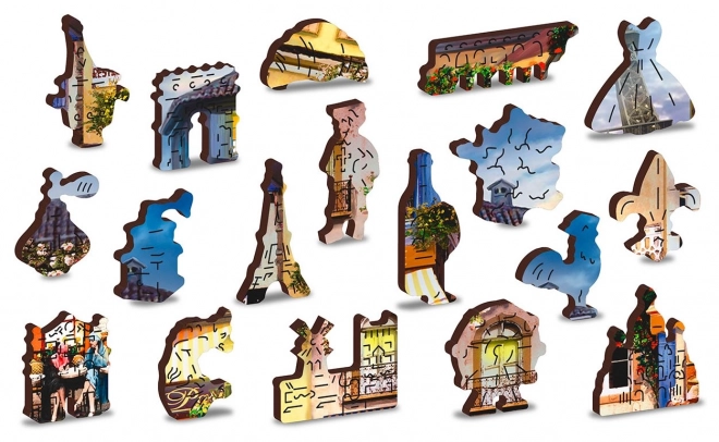 Drevené puzzle raňajky v Paríži 2v1