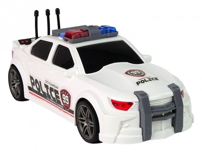 Auto športové polícia 1:16 biele