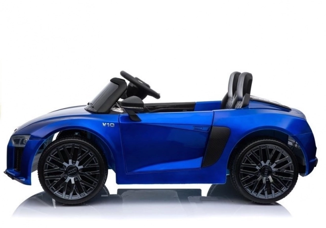 Modrý akumulátorový automobil Audi R8 Spyder