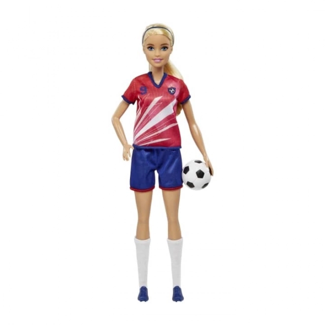 Barbie futbalistka červený dres