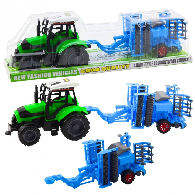 Veľký traktor s diskovým kypričom