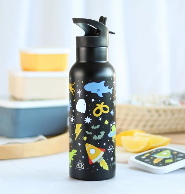 A Little Lovely Company Nerezová fľaša na pitie 500 ml – Vesmír
