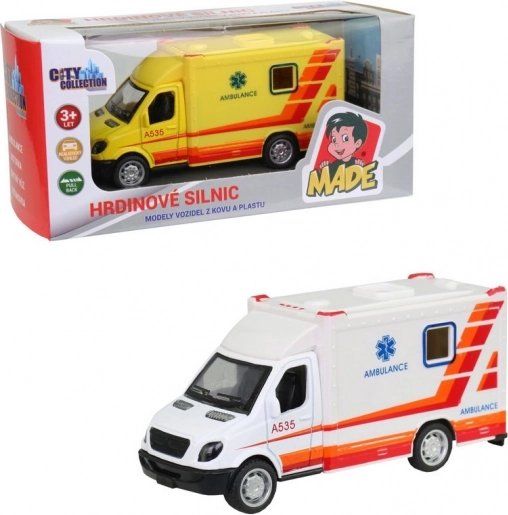 Kovová sanitka so spätným chodom 10 cm