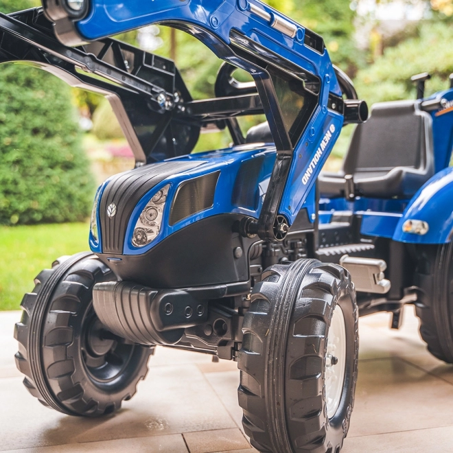 Traktor New Holland s prívesom modrý pre deti od 3 rokov