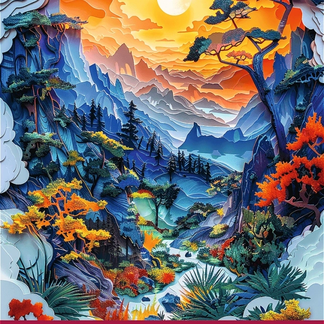 Trefl Puzzle Papierové Umenie: Údolie 1000 dielikov
