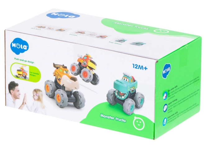 Hračky monster trucky sada 3 ks Hola