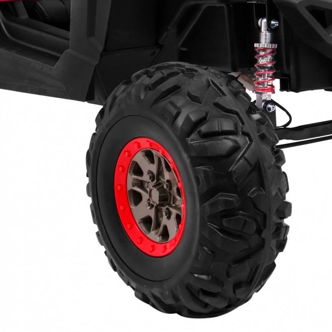 Detský kočík SuperStar ružový + pohon 4x4 + diaľkové ovládanie + batožinový priestor + MP3 LED + zámok dverí