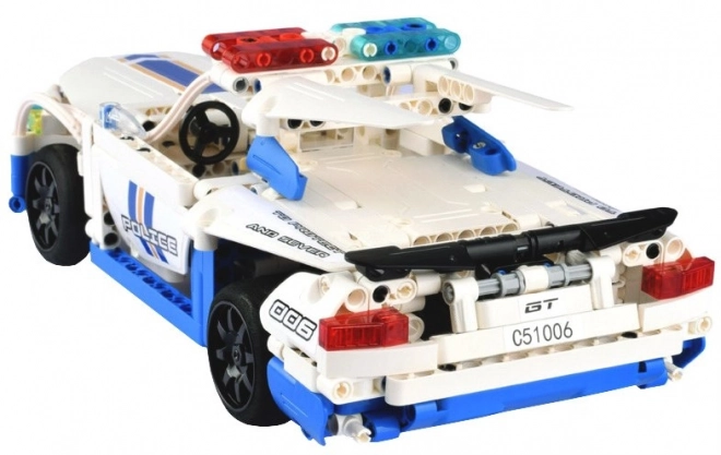 Technické Kocky CaDA 430 ks - Diaľkovo Ovládané Policajné Auto + Svetlá