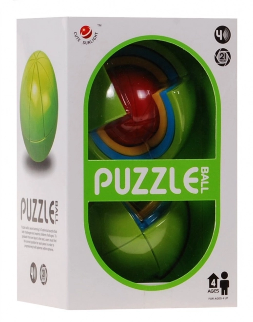 Priestorové puzzle guľa 3D pre deti 4+ hlavolam Logická hra