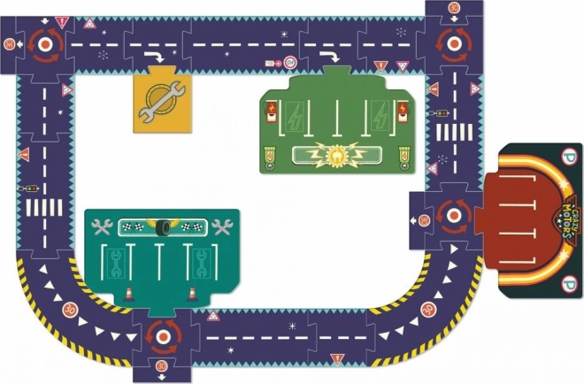 Podlahové obrysové puzzle Silnice