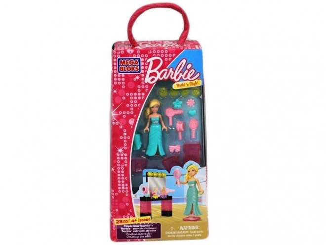 Mega Bloks Barbie Bábika Pasujúca do Kociek