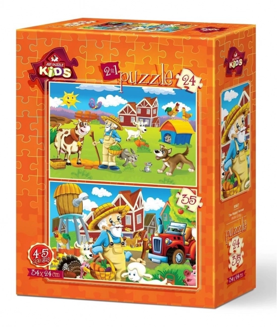 Puzzle Šťastný farmár