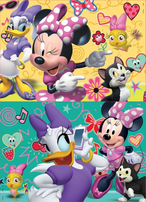 Drevené puzzle Minnie a Daisy