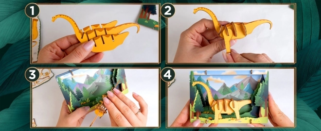 EscapeWelt 3D drevené puzzle Brontosaurus