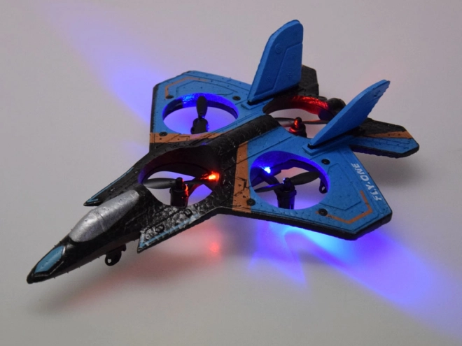 Dron na diaľkové ovládanie Quadcopter s LED diódami
