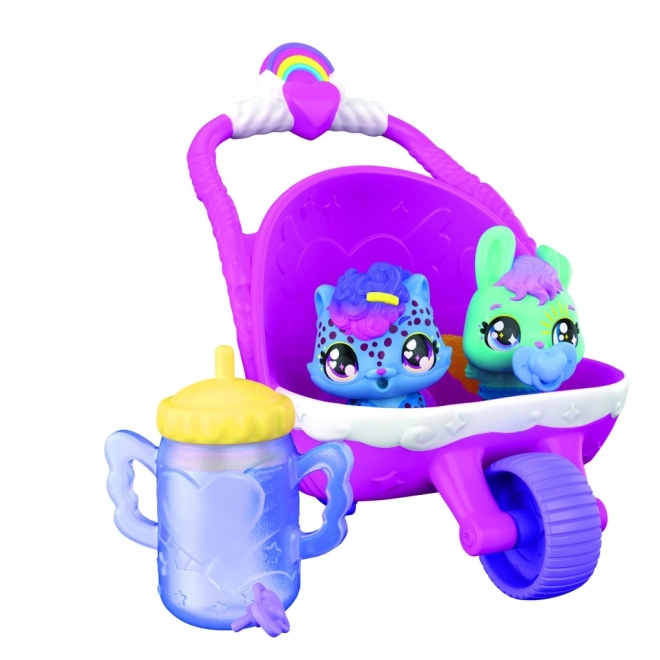 Hatchimals hrací set s kočíkom pre zvieratká