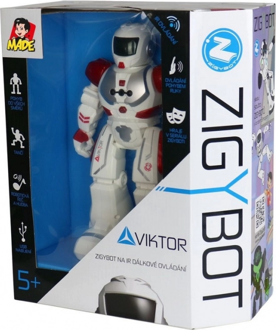 Interaktívny robot Viktor 27 cm, 21 funkcií, červený