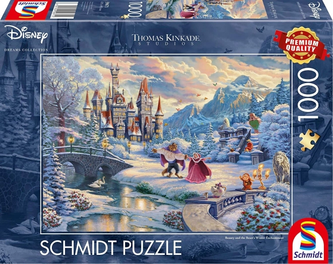 Puzzle Kráska a zvíře: Zimné kúzlo 1000 dielikov