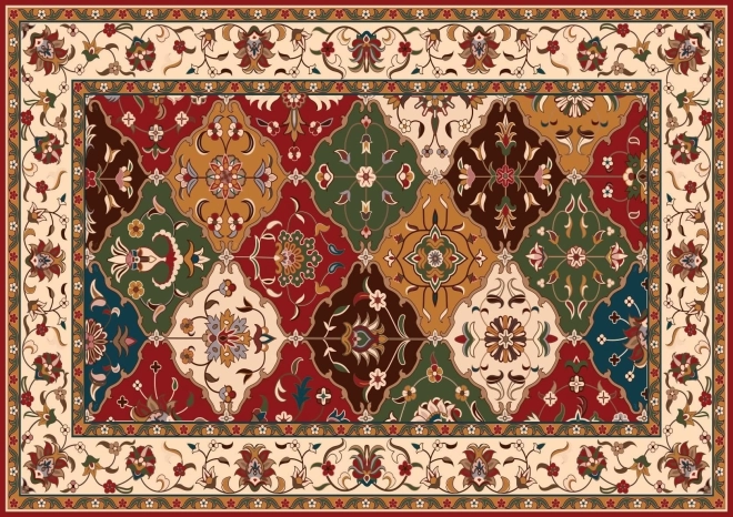 Puzzle Anatólskych kvetov na koberci 1000 dielikov