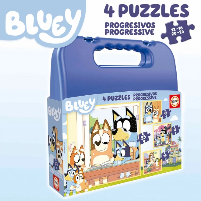 Educa Puzzle v Kufríku Bluey 4v1