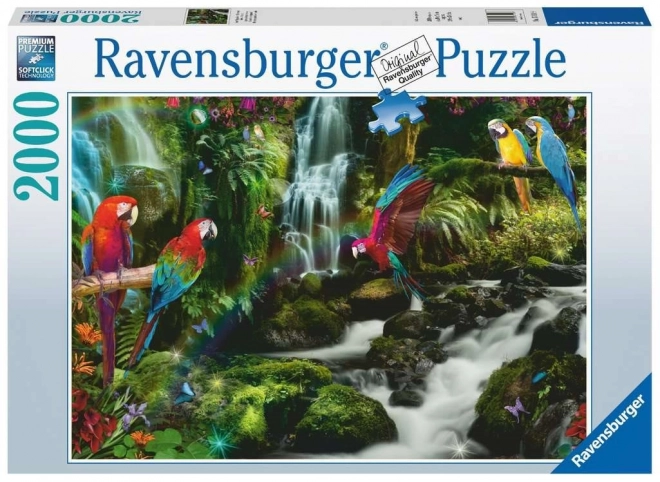 Ravensburger puzzle Farebné papagáje v džungli 2000 dielikov