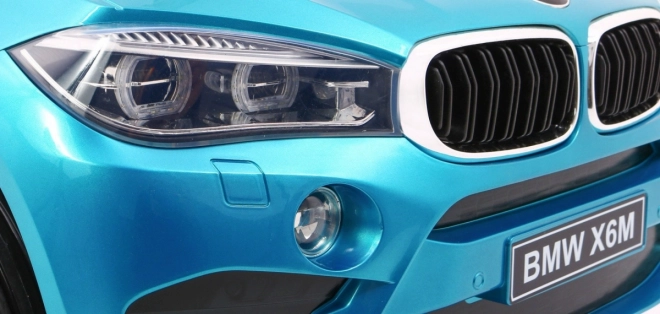BMW X6M Elektrické autíčko pre deti červené s lakom a diaľkovým ovládačom – Modré