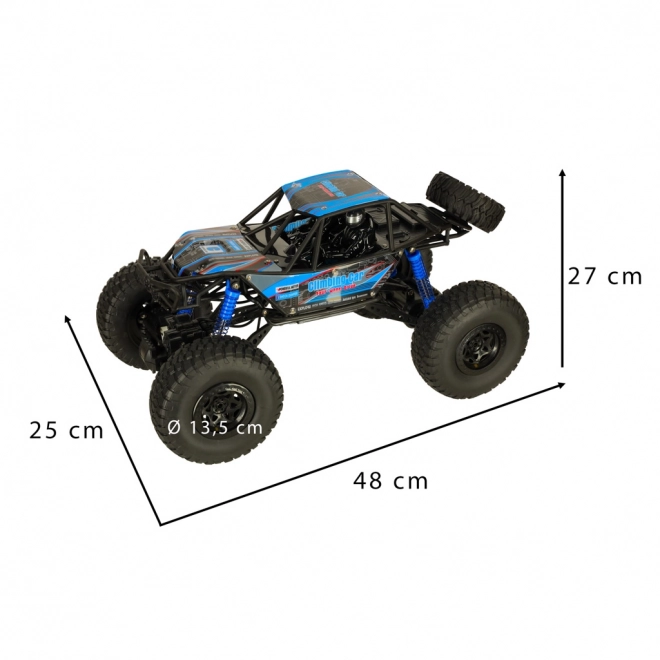 Zábavný zjazd RC terénne auto modré – modré