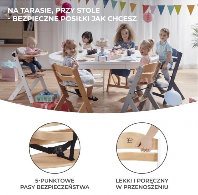 Detská vysoká stolička Enock sivá