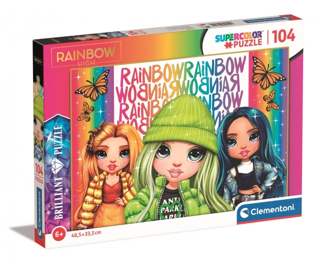 Brilantné puzzle Rainbow High: Poppy, Jade a Skyler 104 dielikov