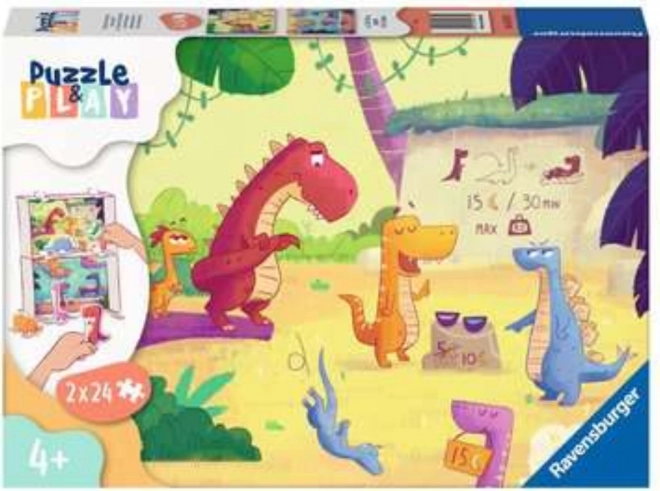 Puzzle Ravensburger Puzzle&Play: Dinosaurus 2x24 dielikov