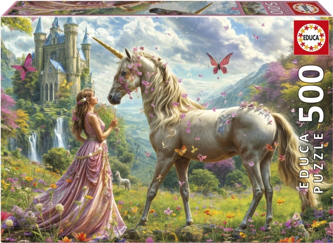 Puzzle Víla, Jednorožec a Motýle 500 Dielikov