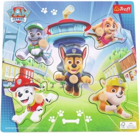 Drevené mini puzzle PSI PATROL – 5 dielikov