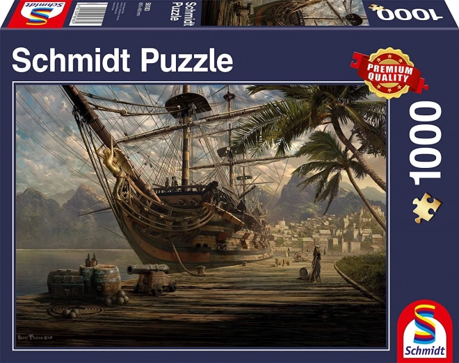 Puzzle Loď v prístave 1000 dielikov