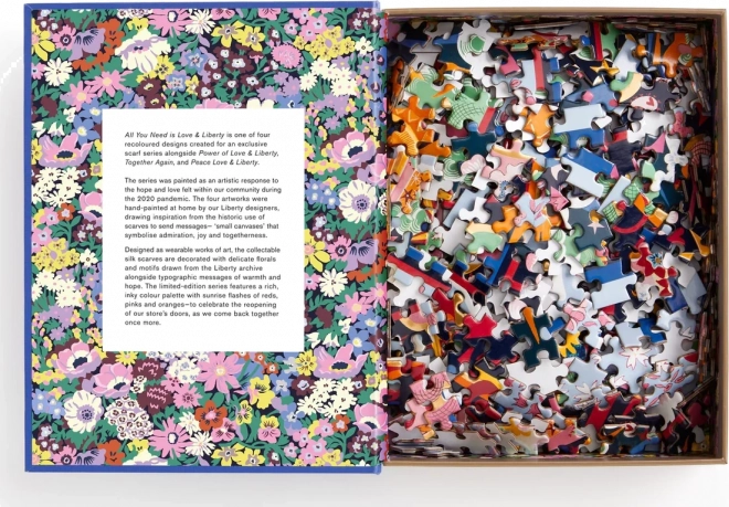 Štvorcové puzzle Liberty: Všetko, čo potrebuješ, je láska a voľnosť 500 dielikov