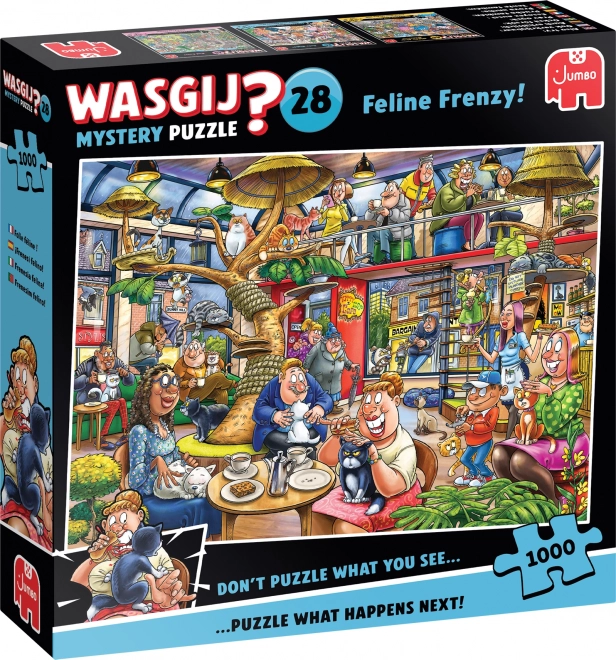 Jumbo Puzzle Wasgij Mystery: Mačacie šialenstvo 1000 dielikov