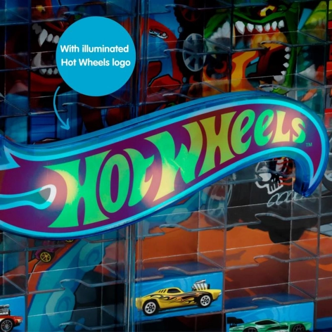 Vitrína s osvetlením pre zberateľov Hot Wheels