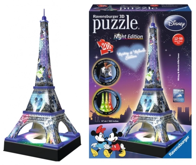 3D puzzle Eiffelova veža Disney