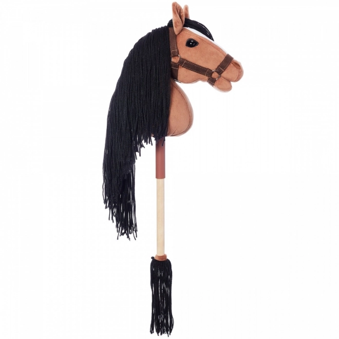 Kôň na tyči Hobby Horse HOPPIHORSE tmavohnedý