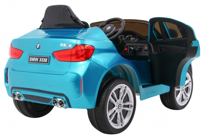 BMW X6M Elektrické autíčko pre deti červené s lakom a diaľkovým ovládačom – Modré