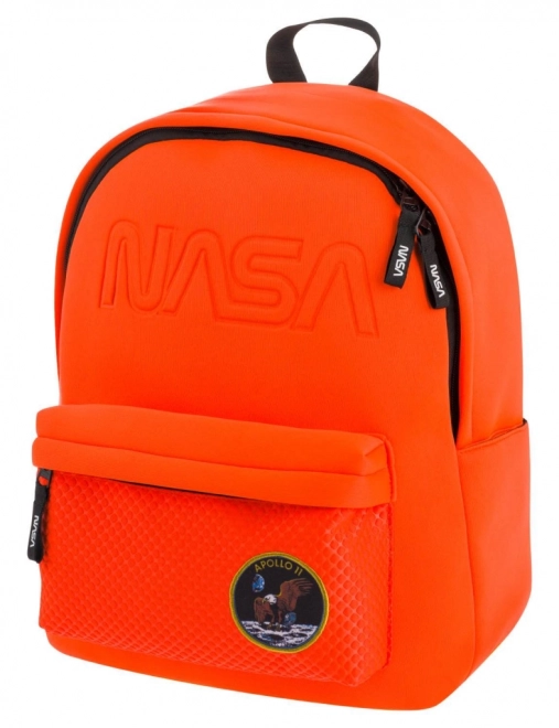 Oranžový batoh s logom NASA