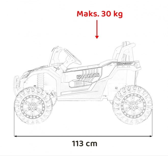 Detské elektrické auto Buggy UTV 2000M Racing Zelené