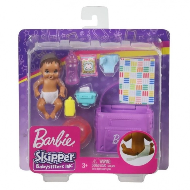 Barbie Skipper bábätko s doplnkami - výmena plienky