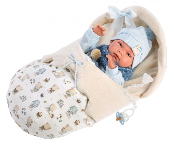 Llorens 73885 NEW BORN BOY - realistická bábika pre bábätká s celovinylovým telom - 40 cm