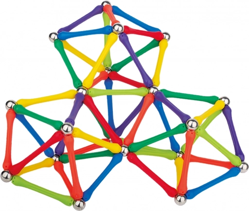 Magnetické stavebné bloky Woopie Kreatívne puzzle 180 ks