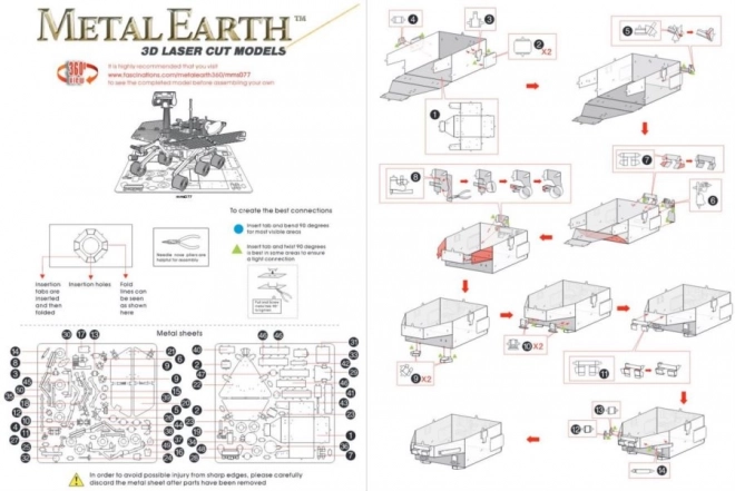 Metal Earth 3D puzzle Mars Rover