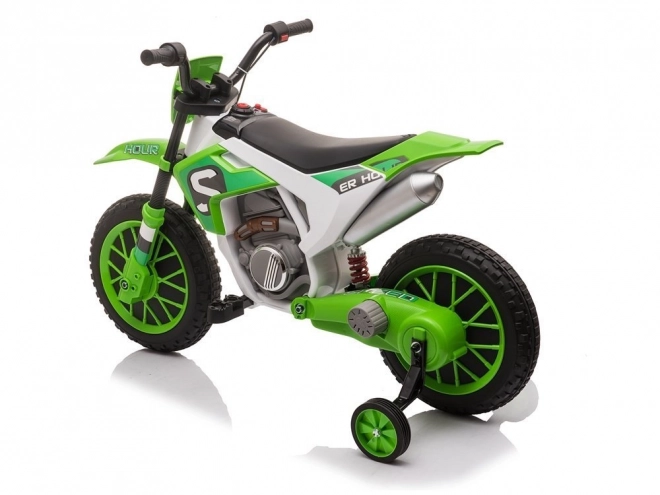 Zelená elektrická motorka