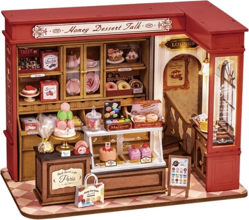 robetime miniatúra domčeka medová cukráreň – dioráma s LED osvetlením 1:16